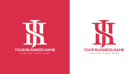 Modern JH logo or HJ logo design vector template