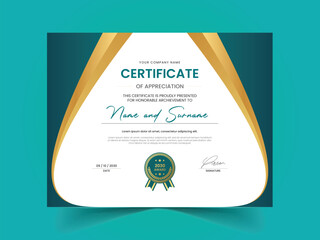 Gradient Gold Luxury Professional Award Certificate Template