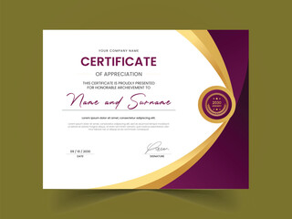 Gradient Gold Luxury Professional Award Certificate Template
