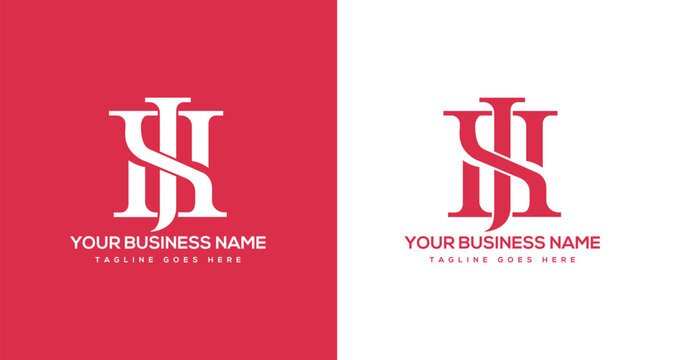 Modern JH logo or HJ logo design vector template