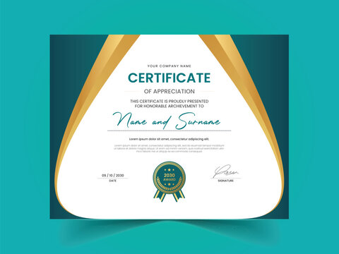 Gradient Gold Luxury Professional Award Certificate Template