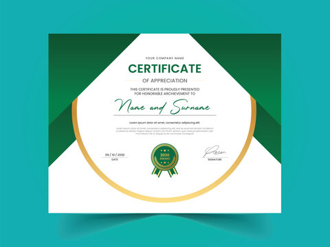 Gradient Gold Luxury Professional Award Certificate Template
