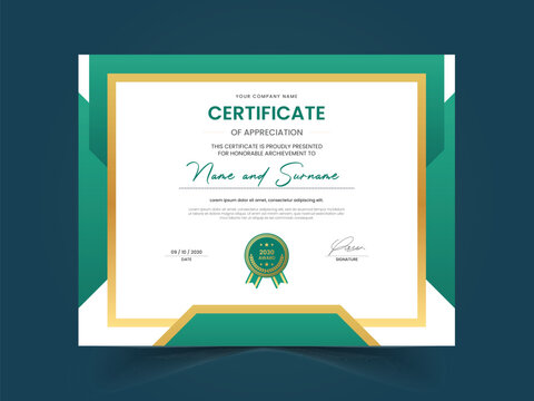 Gradient Gold Luxury Professional Award Certificate Template