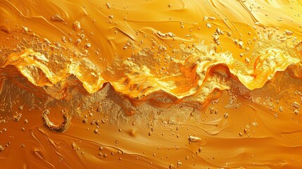 Art vector illustration with golden texture. Oil on canvas. Brushstrokes of paint. Modern Art. Prints, wallpapers, posters, cards, murals, rugs, hangings, prints