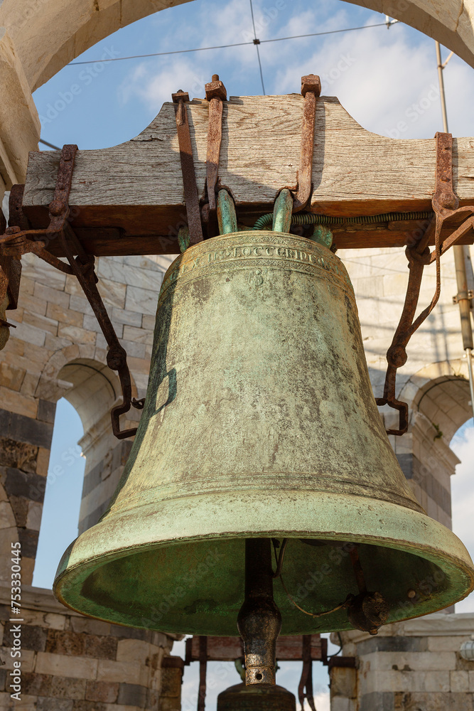 Canvas Prints one of the seven bells of the leaning tower of pisa