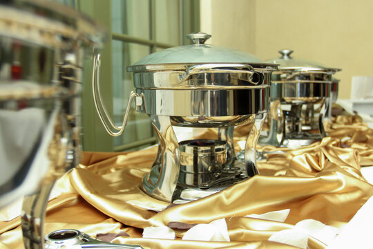 Row of chafing Dishes