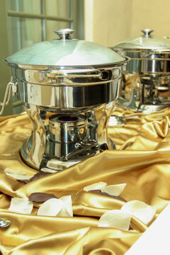 Row of chafing Dishes