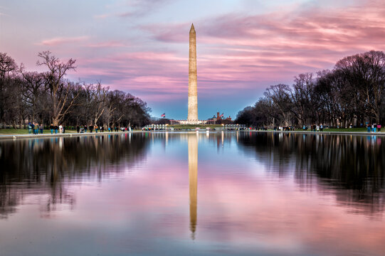The Washington Monument at Sunset - Washington D.C.