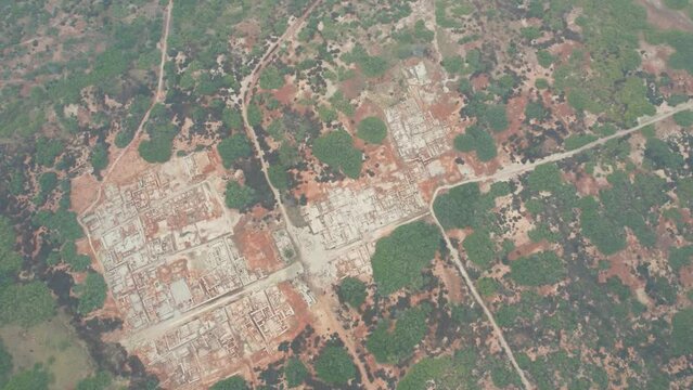 Nature's Embrace: Mohenjo Daro from the Sky