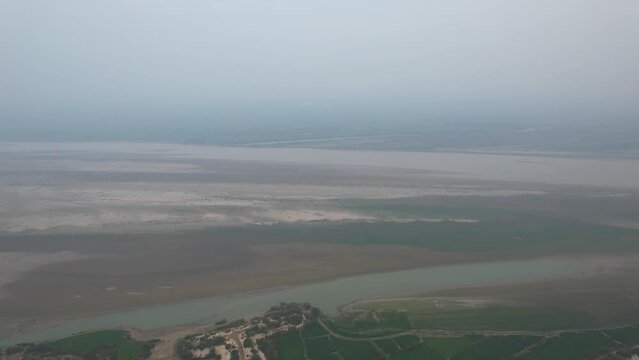 Green Embrace: The Ancient Ruins of Mohenjo Daro from Above