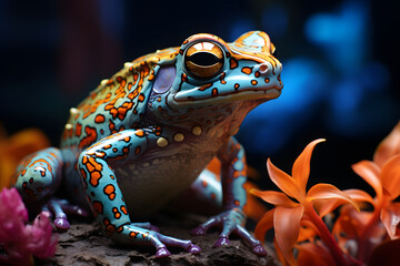 colorful Frog  - obrazy, fototapety, plakaty
