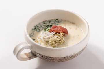 梅とろろ豆乳ごまスープ