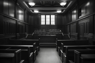 Empty courtroom or courtroom