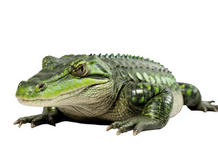 crocodile isolated on transparent background, transparency image, removed background