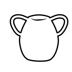 Scandinavian Pot Outline Vector 