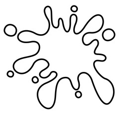 Obraz premium Black Splash Vector Outline