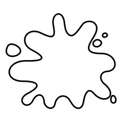 Black Splash Vector Outline