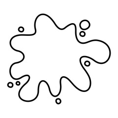 Black Splash Vector Outline