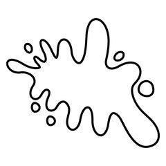 Black Splash Vector Outline