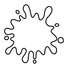 Black Splash Vector Outline
