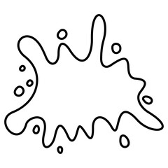 Black Splash Vector Outline
