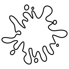 Black Splash Vector Outline