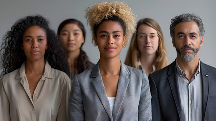 Four Business Women Standing Together in the Style of Post-Impressionist Colorism, To convey a message of female empowerment, diversity, and success
