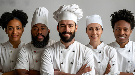 Group of Chefs in Styles of Impressionism Multiculturalism and Reductionism