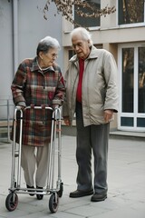 elderly people, help and communication with the elderly, nursing home, drawing for elderly grandparents