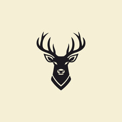 Deer logo vector icon design template
