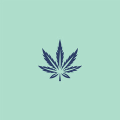 Fototapeta na wymiar Cannabis logo design icon vector