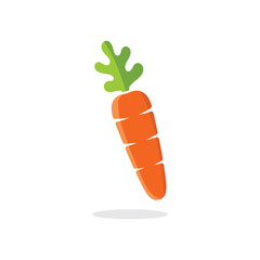 Simple Vector Carrot Vegetable Logo Design