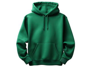 dark green hoodie isolated on transparent background, transparency image, removed background