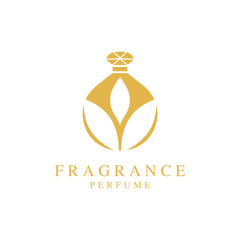 Vector Perfume Bottle Creative Logo Template. Perfect for your Perfume Shop Business or Brand.