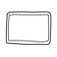 Doodle Frame With Dotted Lines Inside 