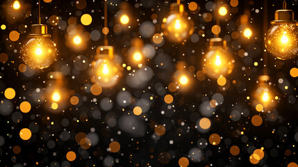 golden christmas lights