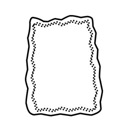 Obraz premium Doodle Frame With Dotted Lines Inside 