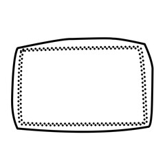 Doodle Frame With Dotted Lines Inside 