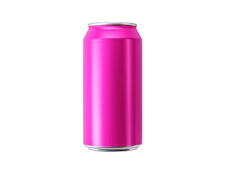 magenta soda can isolated on transparent background, transparency image, removed background