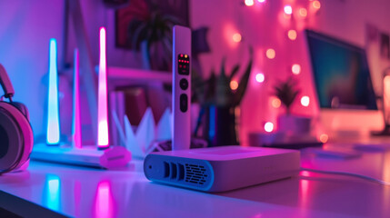 The range extender in use with multiple devices connected and enjoying a strong and stable WiFi signal.