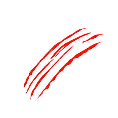Red Animal Claw Scratches
