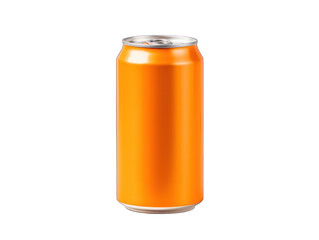 orange soda can isolated on transparent background, transparency image, removed background