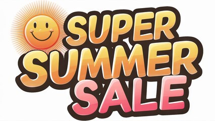 A bright and cheerful summer sale graphic.