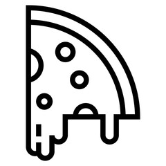 Modern Pizza Icon . Hand Drawn Pizza Vector