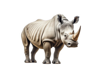 rhino isolated on transparent background, transparency image, removed background