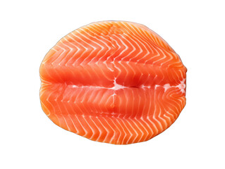 salmon round blank circle isolated on transparent background, transparency image, removed background