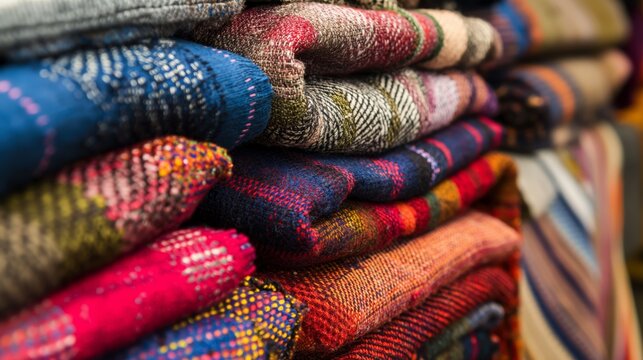 colorful fabrics for sale at market