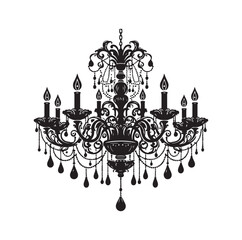 chandelier vector illustration