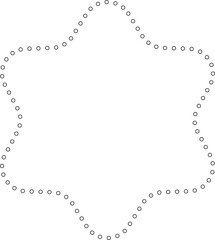 Star shape dots outline. Geometric element