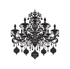 chandelier vector illustration